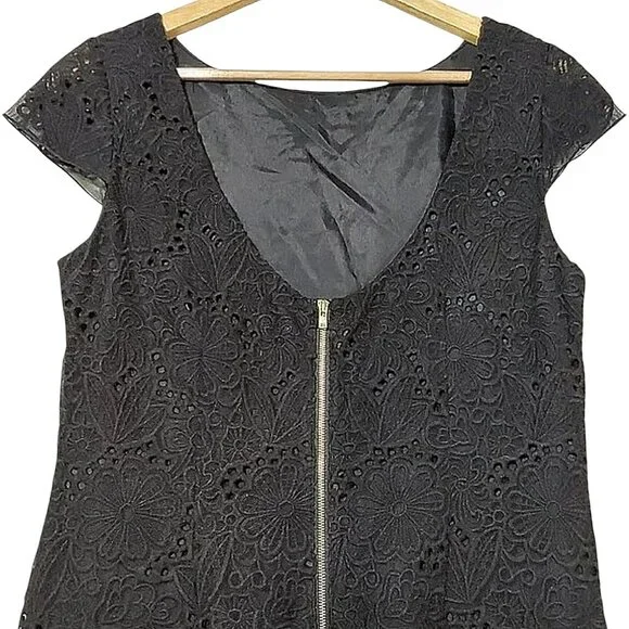 Lilly Pulitzer Jeanette Black Eyelet Cocktail Dress WedGuest/Party/Summer 10 - Picture 8 of 12